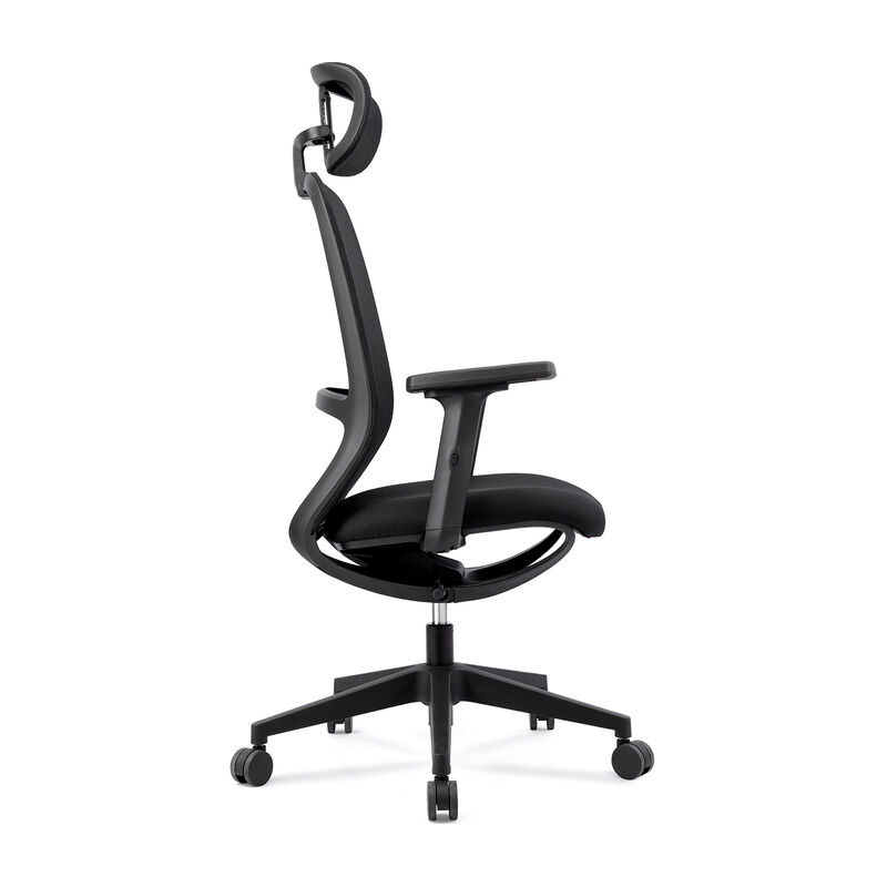 Ergonomiczne krzesło biurowe z regulowalnym podłogą do ramion, oddychającą siatką z tyłu, regulowalnym oparciem lędźwiowym i podkładkowym siedzeniem przeznaczonym do długich godzin pracy