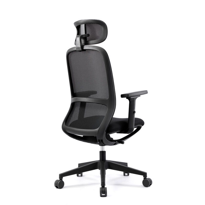 Ergonomiczne krzesło biurowe z regulowalnym podłogą do ramion, oddychającą siatką z tyłu, regulowalnym oparciem lędźwiowym i podkładkowym siedzeniem przeznaczonym do długich godzin pracy