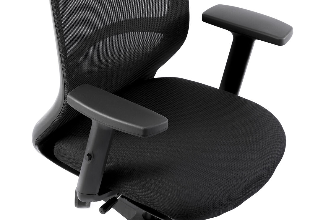 Ergonomiczne krzesło biurowe z regulowalnym podłogą do ramion, oddychającą siatką z tyłu, regulowalnym oparciem lędźwiowym i podkładkowym siedzeniem przeznaczonym do długich godzin pracy