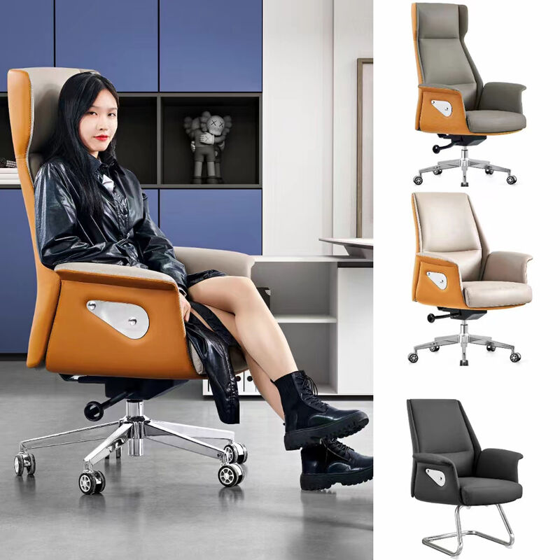 Swivel Ergonomic Office Executive Chair Featuring Manual Adjustment Mechanism and Seat Height Adjustable for Long Term Office